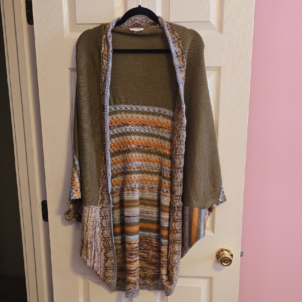 Easel Multicolor‎ Striped Women's Cardigan